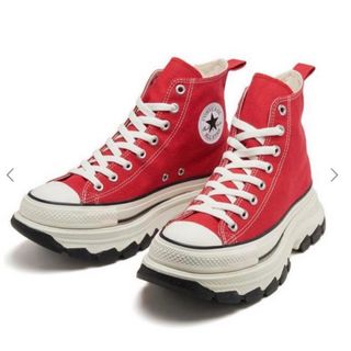 コンバース(CONVERSE)のCONVERSE コンバース　ハイカット　厚底　レッド　赤　RED 限定(スニーカー)