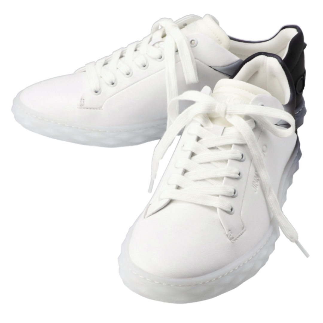 JIMMY CHOO(ジミーチュウ)のジミーチュウ/JIMMY CHOO シューズ メンズ ミックスレザー×ライクラ スニーカー WHITE/BLACK 2024年春夏新作 DIAMONDLIGHTM-BFA-0225 メンズの靴/シューズ(スニーカー)の商品写真