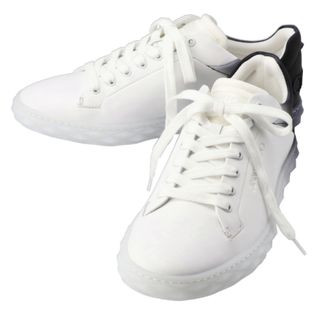 ジミーチュウ(JIMMY CHOO)のジミーチュウ/JIMMY CHOO シューズ メンズ ミックスレザー×ライクラ スニーカー WHITE/BLACK 2024年春夏新作 DIAMONDLIGHTM-BFA-0225(スニーカー)