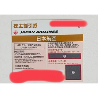 JAL 株主優待券 2024/11/30まで(航空券)