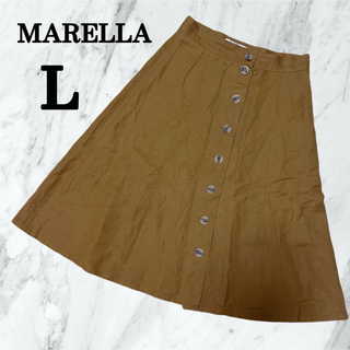 MARELLA マレーラ　フレアスカート　季節フリー　イタリア　大きいサイズ(ロングスカート)