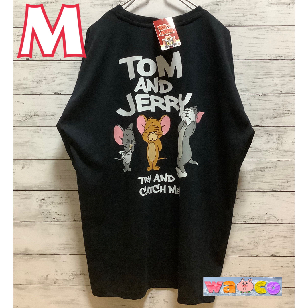 トムとジェリー　ハンマー　サガラ　Tシャツ　半袖　洋服　収納　棚　アニメ　M レディースのトップス(Tシャツ(半袖/袖なし))の商品写真