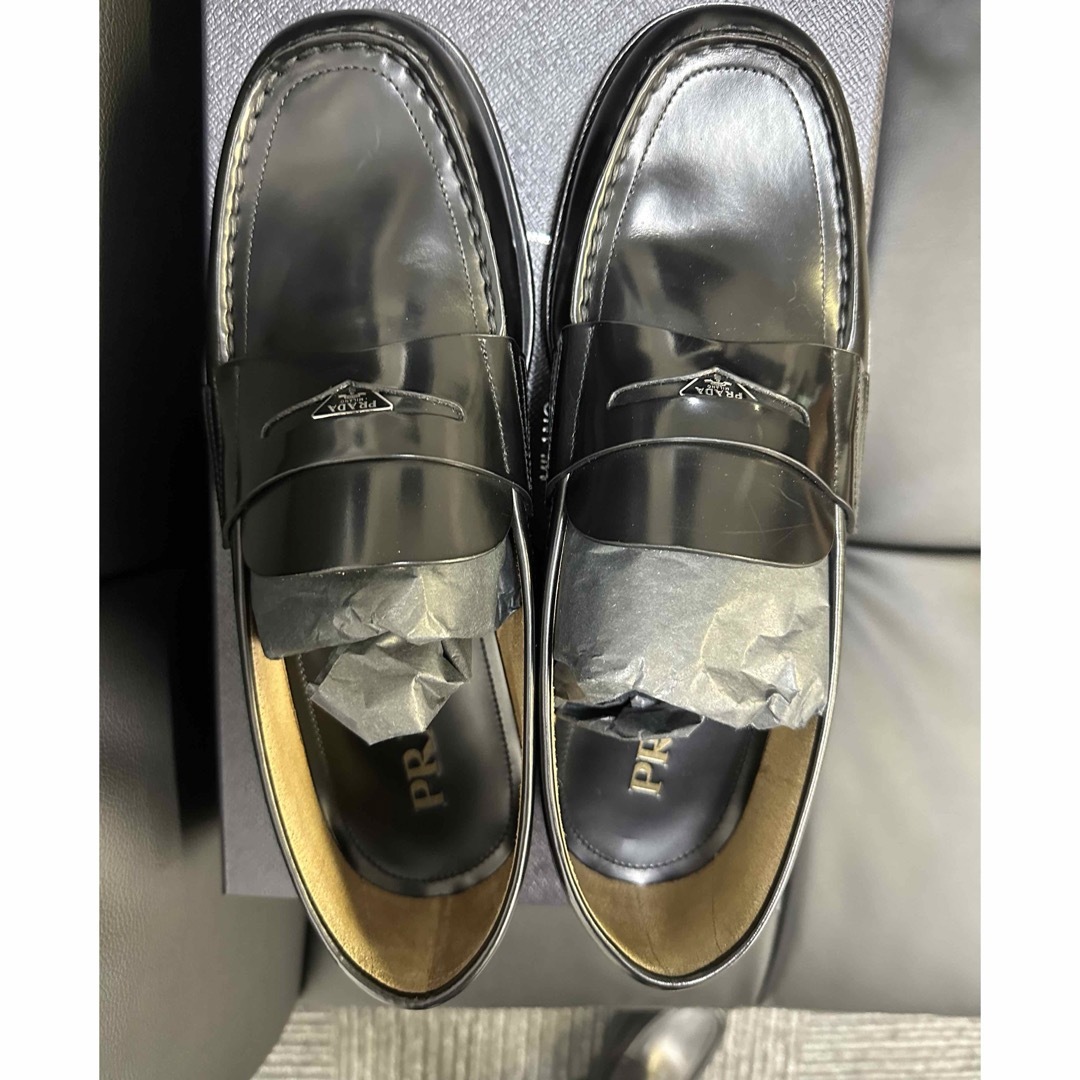 PRADA(プラダ)のPRADA ブラッシュドレザー ローファー　size 6  26.0〜26.5㎝ メンズの靴/シューズ(ドレス/ビジネス)の商品写真