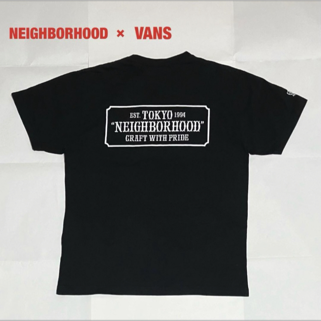 NEIGHBORHOOD(ネイバーフッド)の【希少】NEIGHBORHOOD×VANS　コラボTシャツ　ブランドロゴ　袖ロゴ メンズのトップス(Tシャツ/カットソー(半袖/袖なし))の商品写真