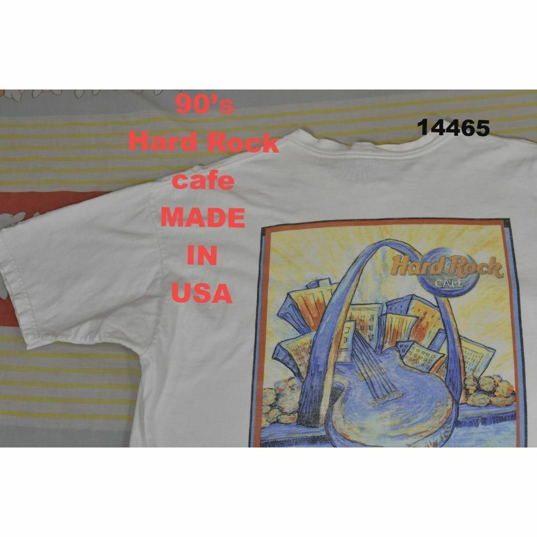 Hard Rock CAFE(ハードロックカフェ)のハードロックカフェ 90’ｓTシャツ t14465 USA製 Hard Rock メンズのトップス(Tシャツ/カットソー(半袖/袖なし))の商品写真