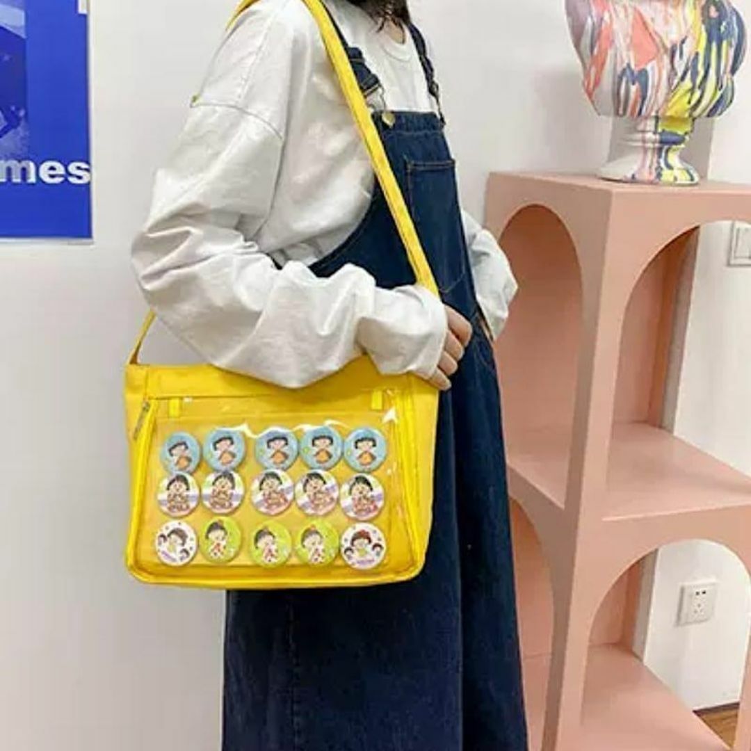 ✨新品✨ 痛 バッグ デコレーション ショルダー 痛バ 黄色 推し活 グッズ レディースのバッグ(トートバッグ)の商品写真