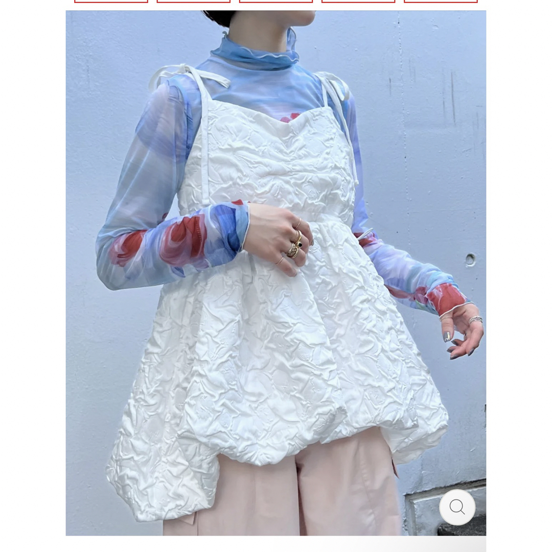 BALLOON CAMI TUNIC (WHITE) レディースのトップス(チュニック)の商品写真