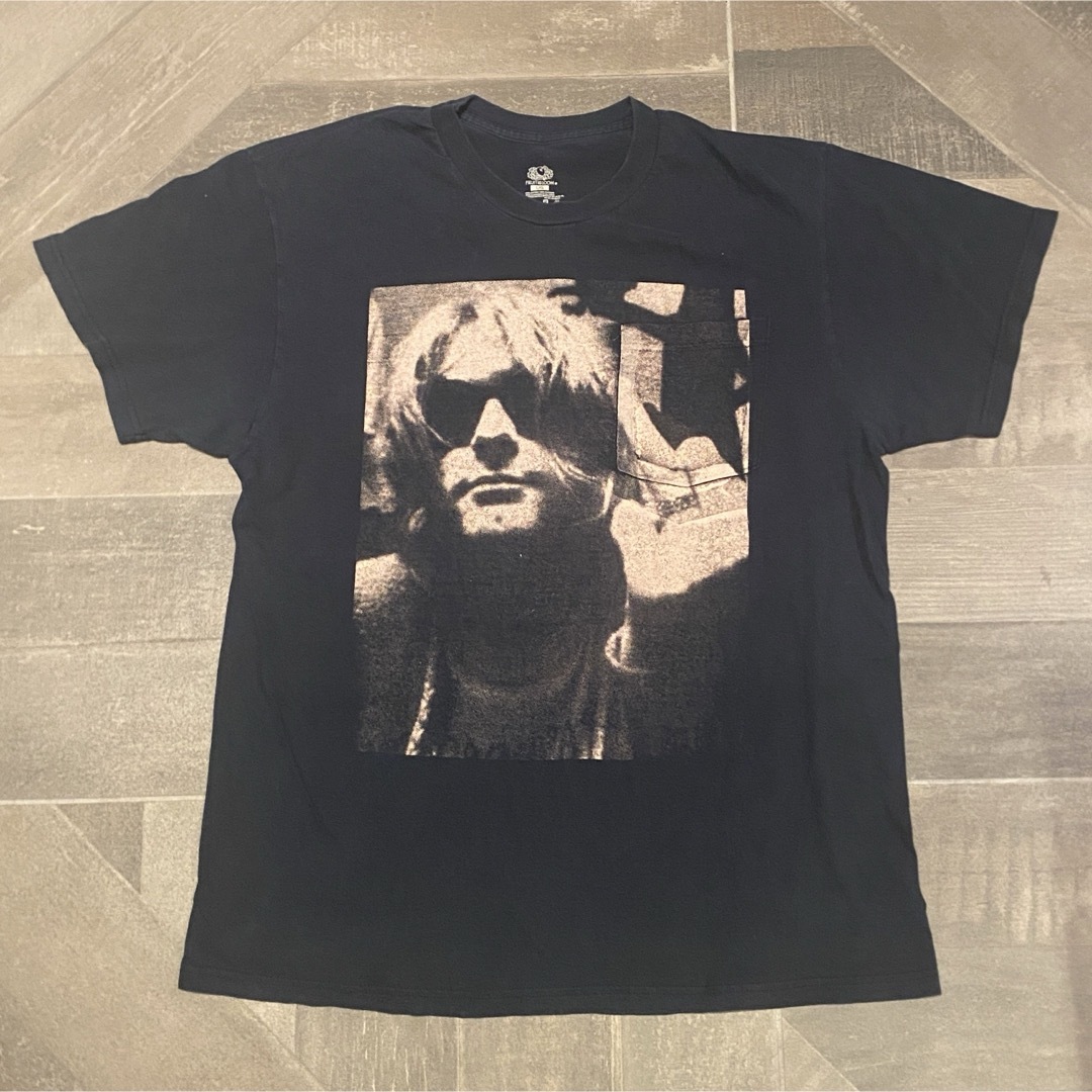 KurtCobain カートコバーンバンドTシャツ/バンT/USED/古着L メンズのトップス(Tシャツ/カットソー(半袖/袖なし))の商品写真