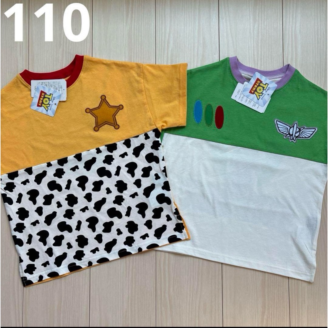 Disney(ディズニー)の【ディズニー】トイストーリー ウッディー☆バズ なりきり Tシャツ 110 キッズ/ベビー/マタニティのキッズ服男の子用(90cm~)(Tシャツ/カットソー)の商品写真