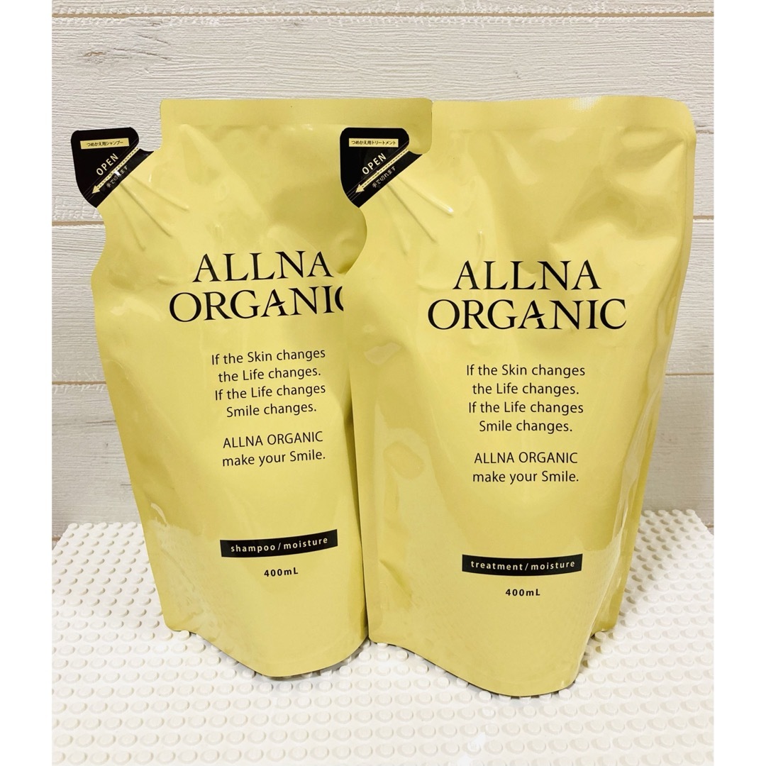 ALLNA ORGANIC(オルナオーガニック)のオルナオーガニック シャンプー&トリートメント　 詰め替えセット　モイスチャー コスメ/美容のヘアケア/スタイリング(シャンプー/コンディショナーセット)の商品写真