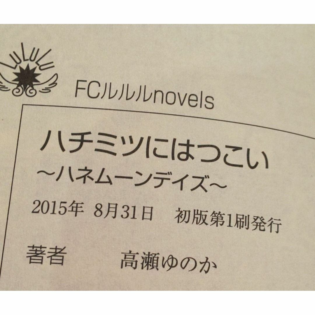 ハチミツにはつこい　小説　ノベライズ　３冊セット　水瀬 藍　高瀬 ゆのか　初版 エンタメ/ホビーの本(文学/小説)の商品写真