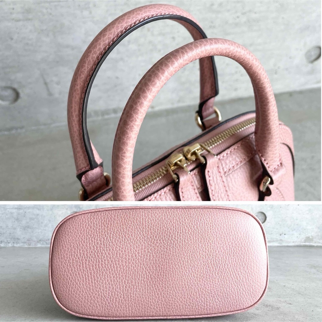Gucci(グッチ)の極美品 GUCCI インターロッキング 2wayハンドバッグ ピンク レディースのバッグ(ショルダーバッグ)の商品写真