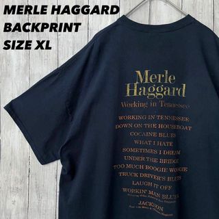 ミュージックティー(MUSIC TEE)のミュージックTシャツ古着　MERLE HAGGARDバックプリントTシャツ　XL(Tシャツ/カットソー(半袖/袖なし))