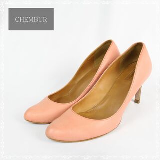 チェンバー(CHEMBUR)のチェンバー　パンプス　ピンク レザー  ピンヒール　36 1/2　23.5(ハイヒール/パンプス)