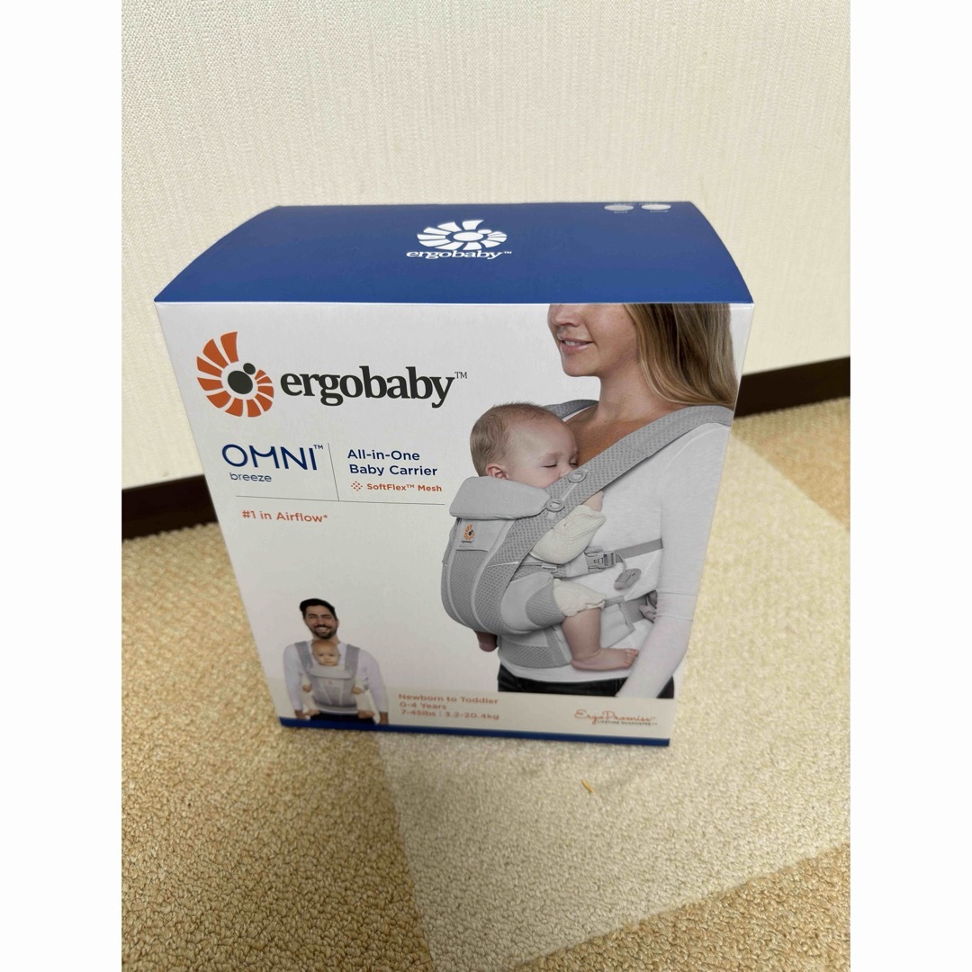 Ergobaby(エルゴベビー)のエルゴベビー OMNI Breeze パールグレー CREGBCZ360PGRY キッズ/ベビー/マタニティの外出/移動用品(抱っこひも/おんぶひも)の商品写真