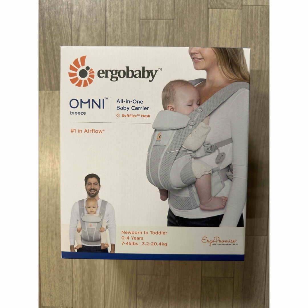 Ergobaby(エルゴベビー)のエルゴベビー OMNI Breeze パールグレー CREGBCZ360PGRY キッズ/ベビー/マタニティの外出/移動用品(抱っこひも/おんぶひも)の商品写真