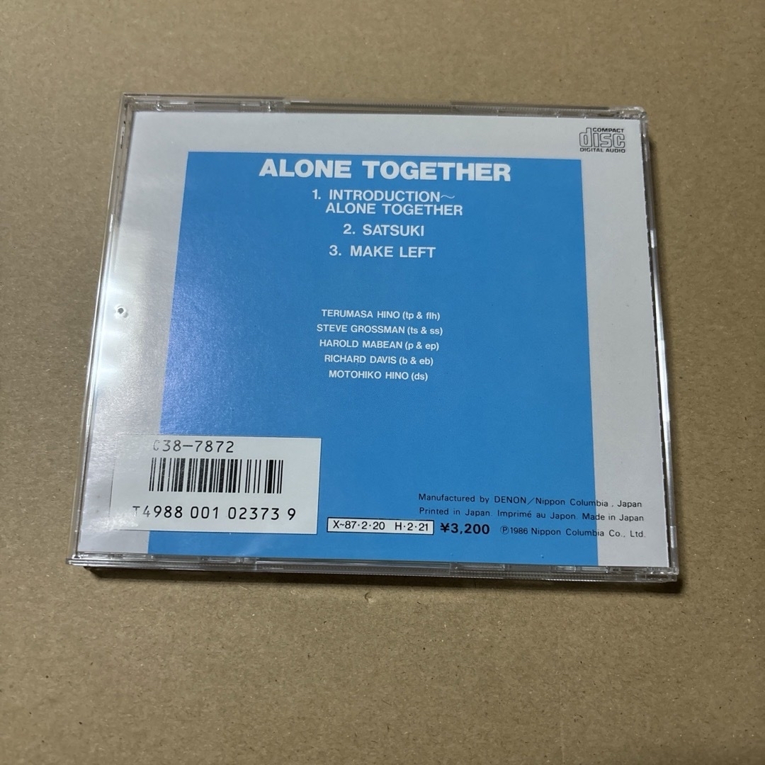 日野皓正 /アローン・トゥゲザー エンタメ/ホビーのCD(ジャズ)の商品写真