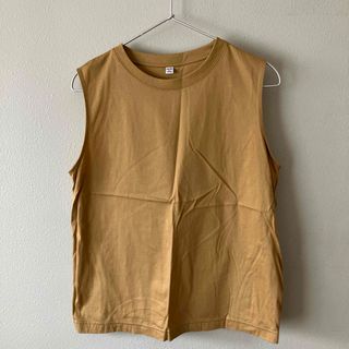 ユニクロ(UNIQLO)のユニクロ コットン ノースリーブ Ｔシャツ L(Tシャツ(半袖/袖なし))