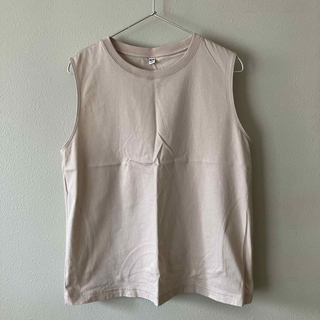 ユニクロ(UNIQLO)のユニクロ コットン ノースリーブ Ｔシャツ XL(Tシャツ(半袖/袖なし))