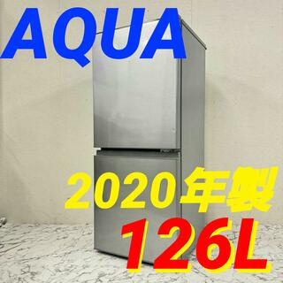 17569 一人暮らし　2D冷蔵庫 AQUA 2020年製 126L(冷蔵庫)