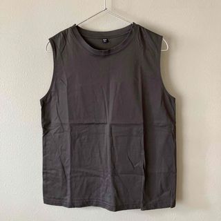 ユニクロ(UNIQLO)のユニクロ コットン ノースリーブ Ｔシャツ XL(Tシャツ(半袖/袖なし))