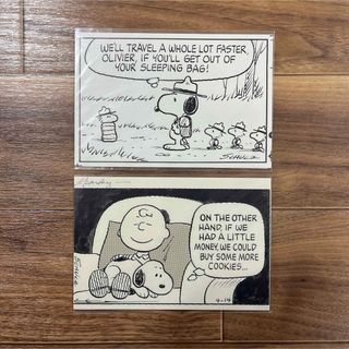 スヌーピー(SNOOPY)の【新品未開封】SNOOPY MUSEUM 原画ポストカード 2種セット(キャラクターグッズ)