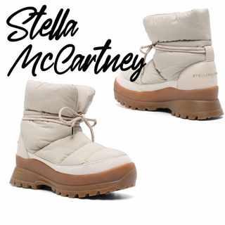 ステラマッカートニー(Stella McCartney)のステラマッカートニー トレース パフィー ブーティー ページュ サイズ35(ブーティ)