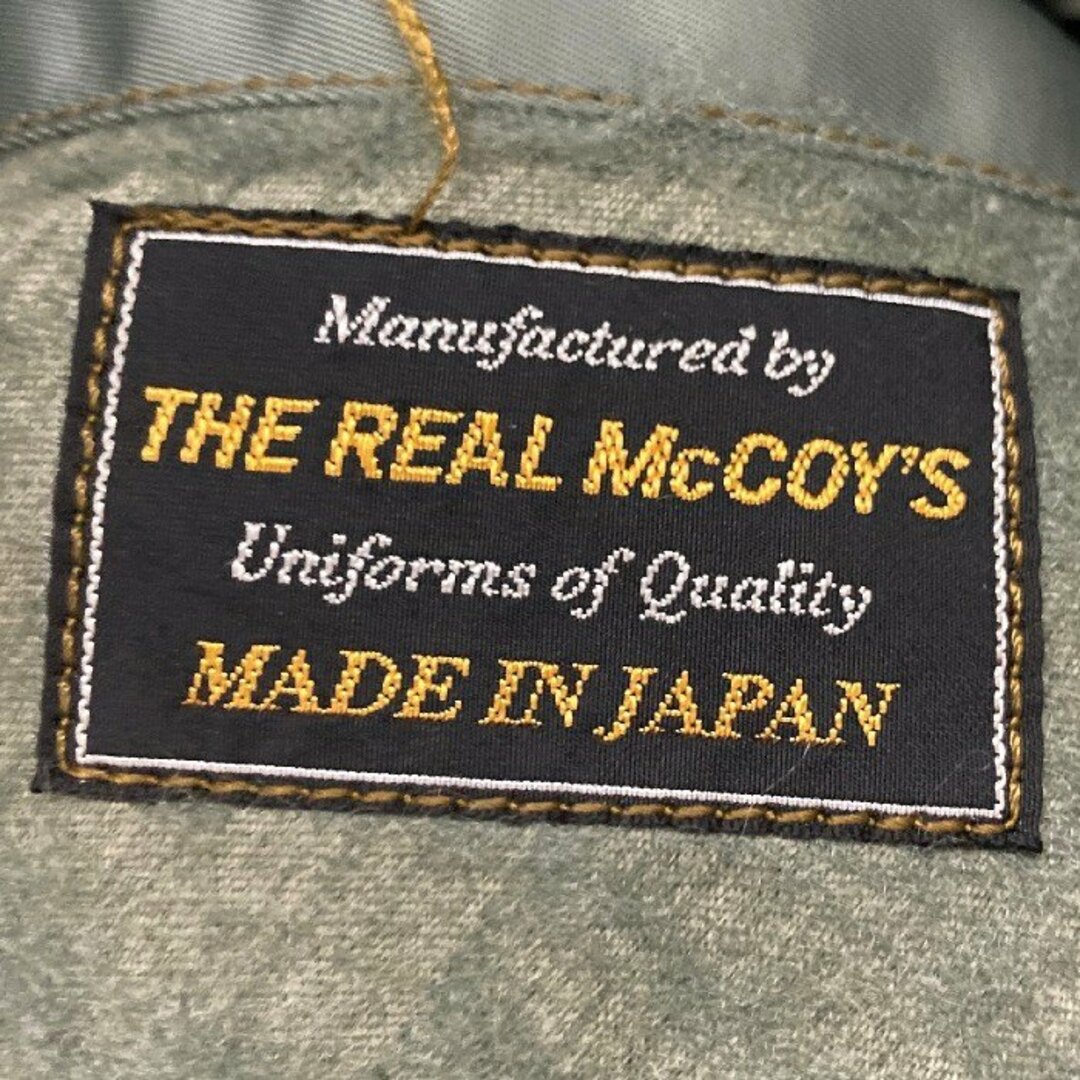 THE REAL McCOY’S(ザリアルマッコイズ)の★THE REAL McCOYS リアルマッコイズ MJ14113 実名復刻 MA1 フライトジャケット BLUE ANCHOR カーキ sizeXL メンズのジャケット/アウター(フライトジャケット)の商品写真