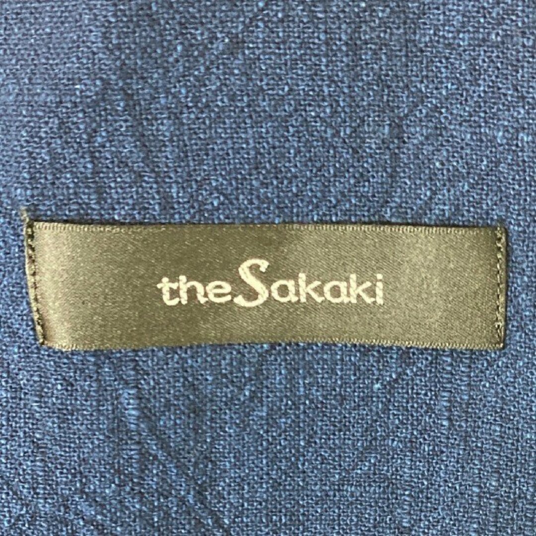 THE SAKAKI(サカキ)の★the sakaki ザサカキ チェック ノーカラージャケット インディゴ sizeS メンズのジャケット/アウター(ノーカラージャケット)の商品写真