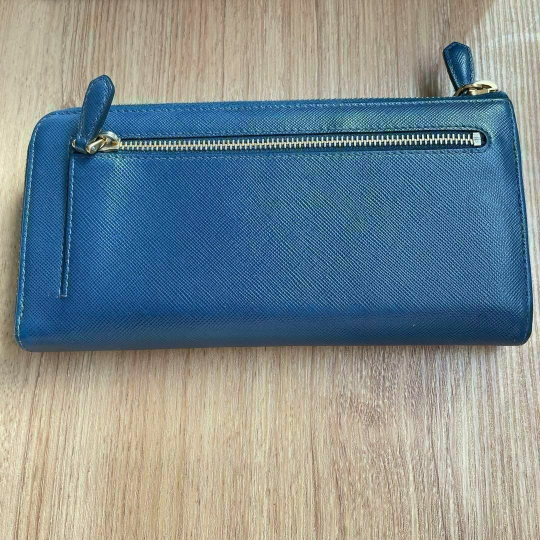 PRADA(プラダ)のPRADA サフィアーノ　リボン　長財布　ブルー レディースのファッション小物(財布)の商品写真