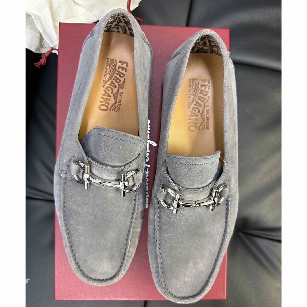 Salvatore Ferragamo(サルヴァトーレフェラガモ)のフェラガモ　モカシン スウェード シューズ ガンチーニレザー size8.5 メンズの靴/シューズ(スリッポン/モカシン)の商品写真