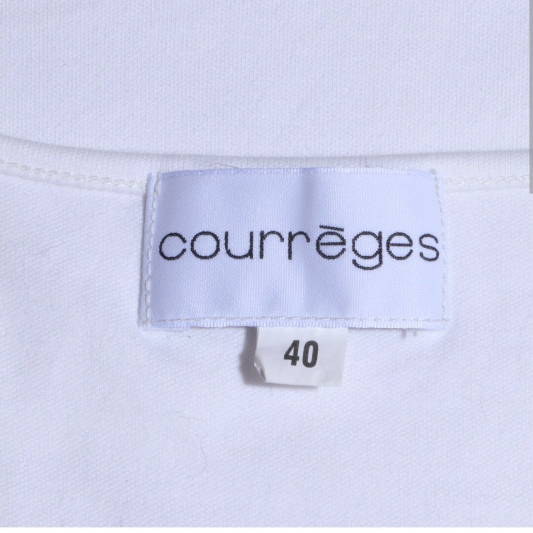 Courreges(クレージュ)の★美品★ クレージュ トップス カットソー ノースリーブ ホワイト サイズL レディースのトップス(タンクトップ)の商品写真