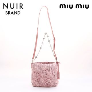 miumiu - ミュウ ミュウ Miu Miu フラワー カゴバッグ チェーン ショルダーバッグ