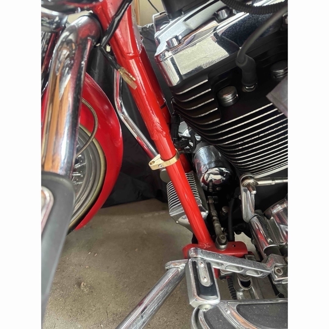 ブラス スロットル ケーブルクランプ クラッチ ホルダー 真鍮 オリジナル 自動車/バイクのバイク(パーツ)の商品写真