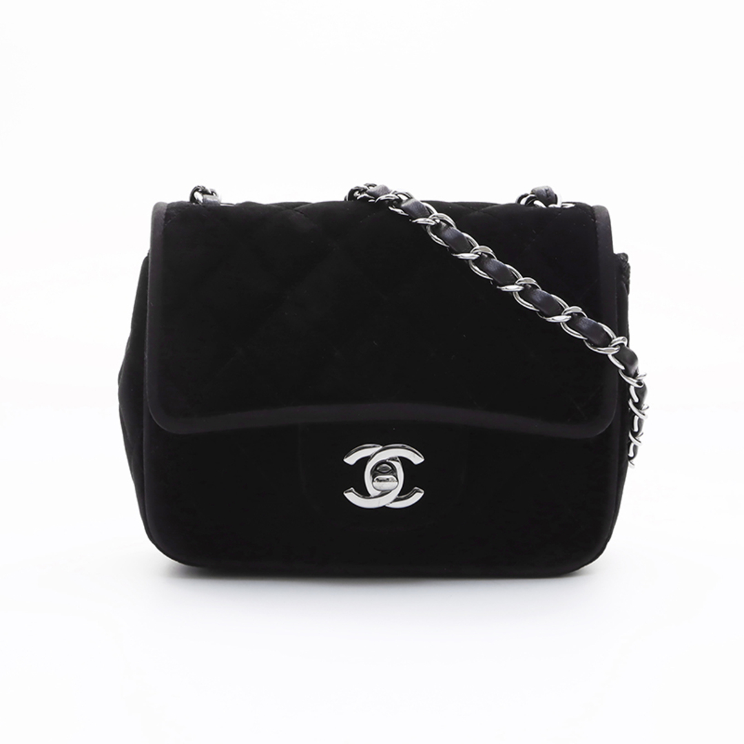 CHANEL(シャネル)のシャネル CHANEL 10番台 ベロア シルバー ミニマト ショルダーバッグ レディースのバッグ(ショルダーバッグ)の商品写真