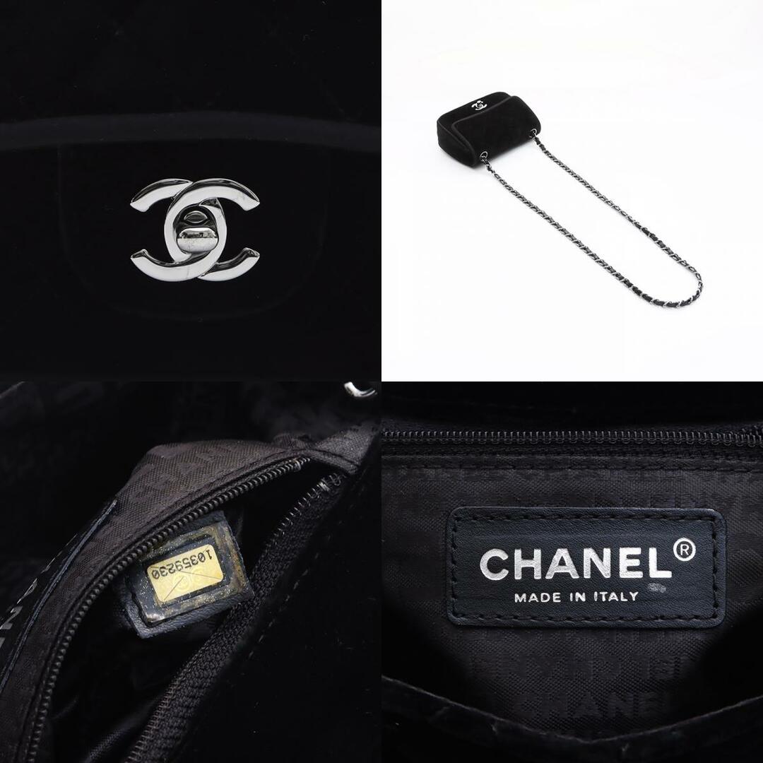 CHANEL(シャネル)のシャネル CHANEL 10番台 ベロア シルバー ミニマト ショルダーバッグ レディースのバッグ(ショルダーバッグ)の商品写真