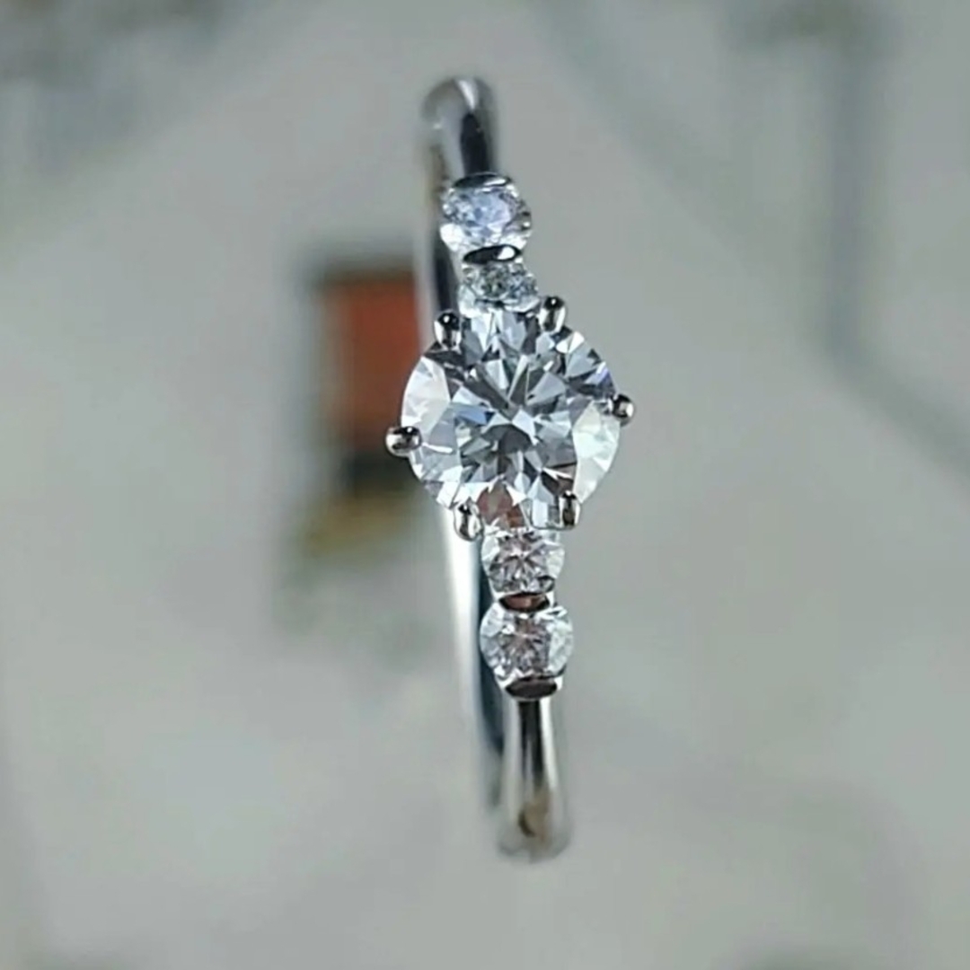 モニッケンダム Ptダイヤモンドリング プラチナ 鑑定書付き 一粒石 レディースのアクセサリー(リング(指輪))の商品写真