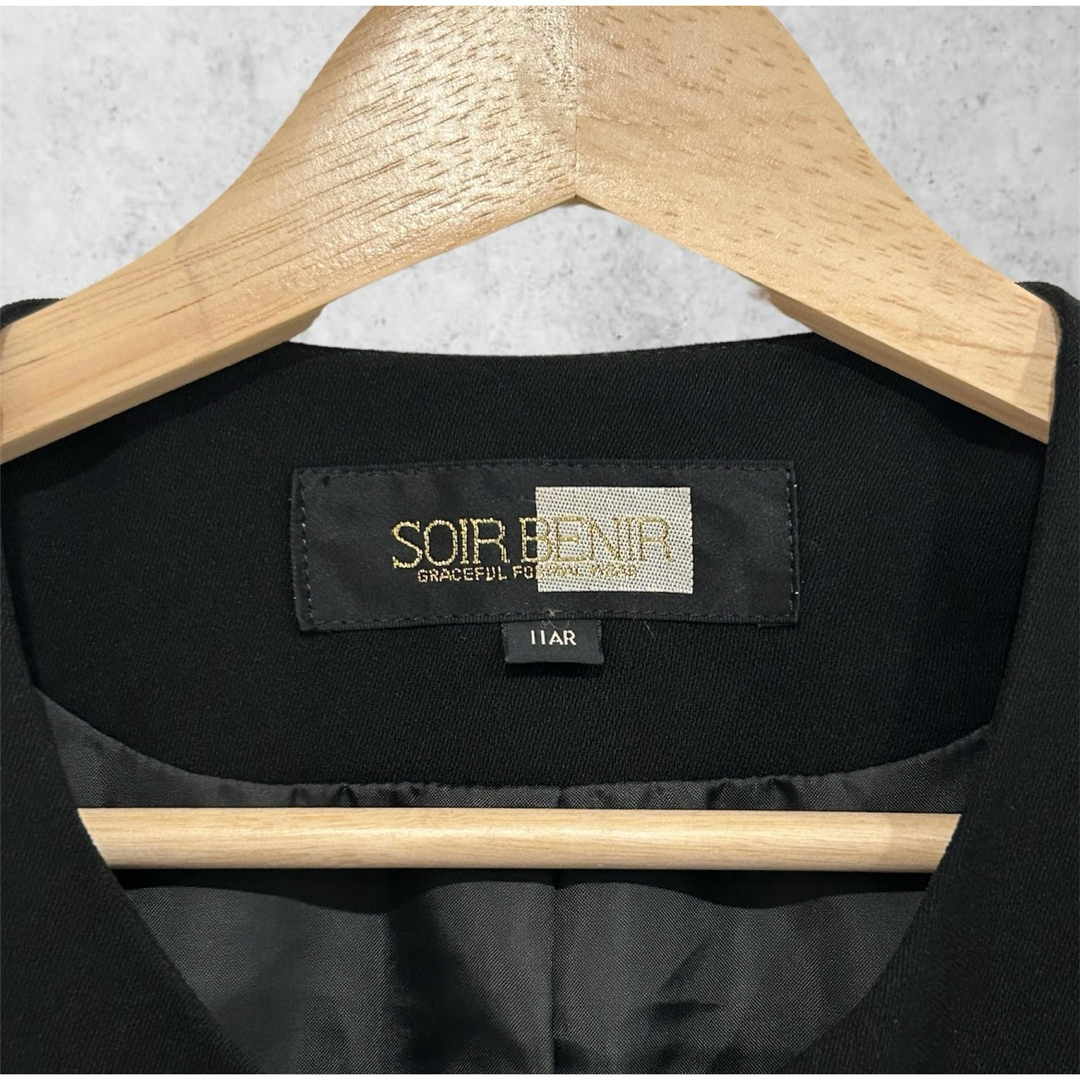 SOIR BENIR(ソワールベニール)のSOIR BENIR ソワール ベニール セットアップ ブラックフォーマル L レディースのフォーマル/ドレス(礼服/喪服)の商品写真