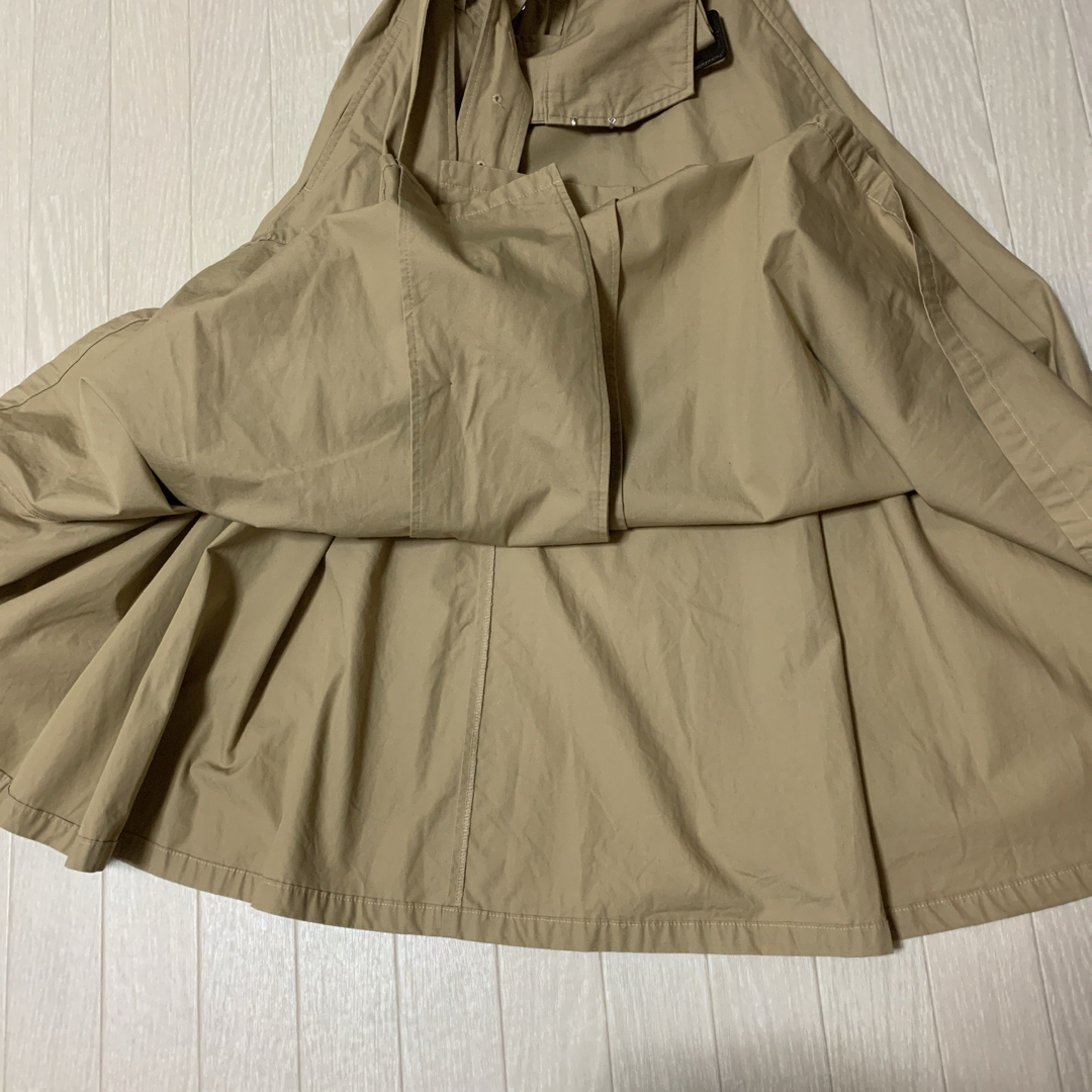 アクアフィッツ フレアスカート M相当 ベージュ ベルト付き レディース  レディースのスカート(ロングスカート)の商品写真