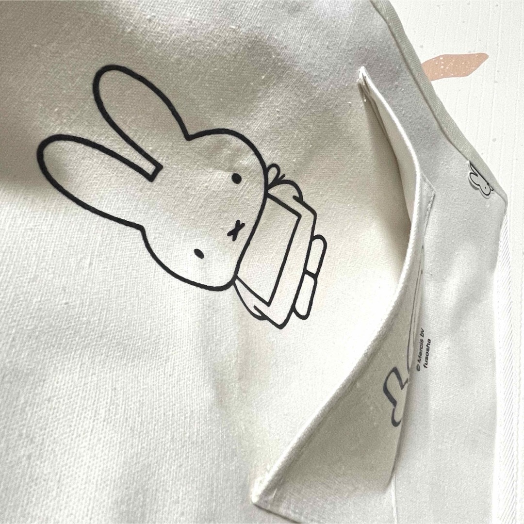 miffy(ミッフィー)のミッフィー miffy キャンバスロゴ刺繍 トートバッグ かばん ホワイト 白 レディースのバッグ(トートバッグ)の商品写真