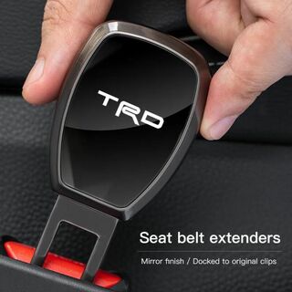 TRD トヨタ シートベルトエクステンダー バックル ワンプッシュ ブラック p