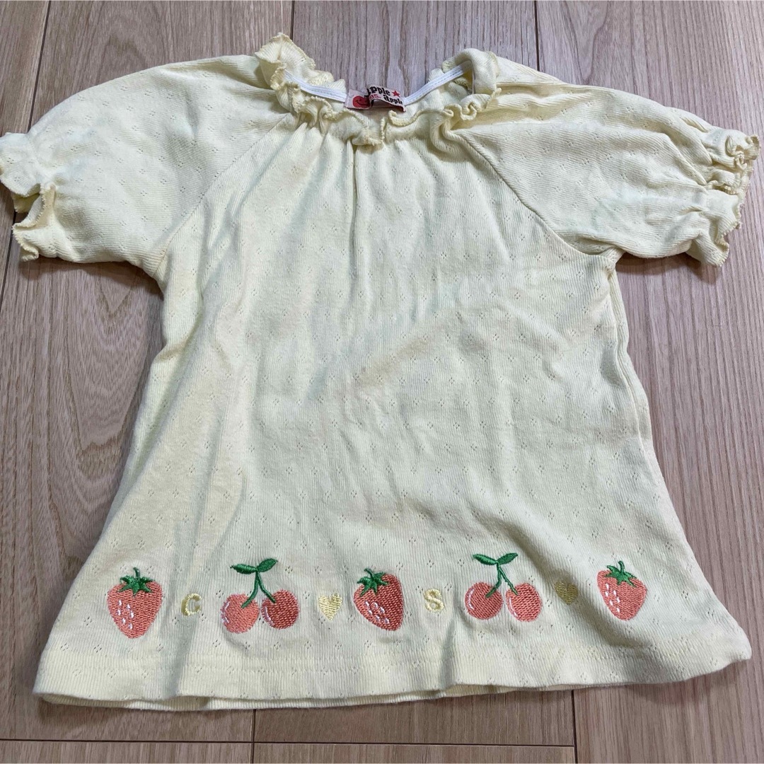 西松屋(ニシマツヤ)の女の子 半袖トップス【90〜95cm】 キッズ/ベビー/マタニティのキッズ服女の子用(90cm~)(Tシャツ/カットソー)の商品写真