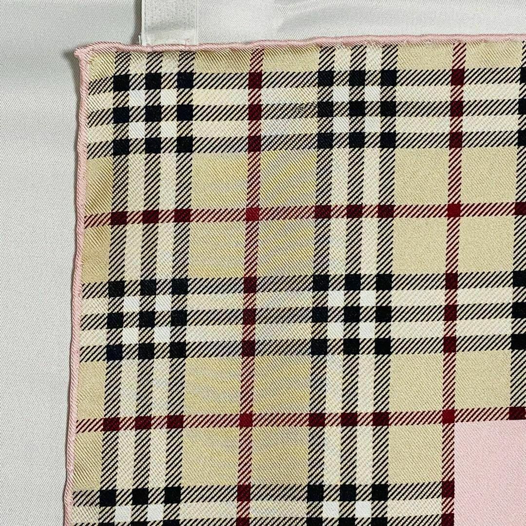 BURBERRY(バーバリー)の★BURBERRY★ スカーフ 大判 チェック シルク ピンク レディースのファッション小物(バンダナ/スカーフ)の商品写真