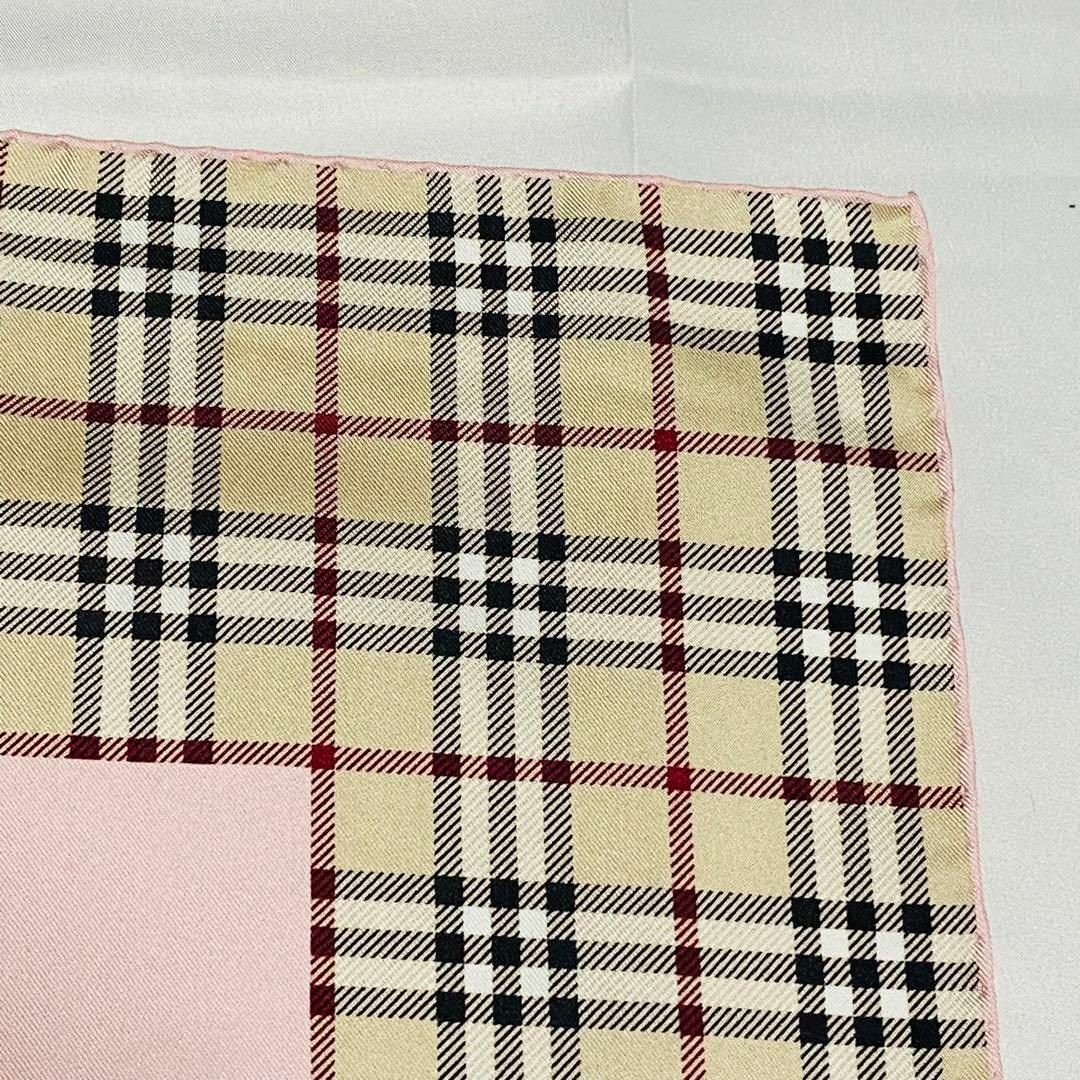 BURBERRY(バーバリー)の★BURBERRY★ スカーフ 大判 チェック シルク ピンク レディースのファッション小物(バンダナ/スカーフ)の商品写真