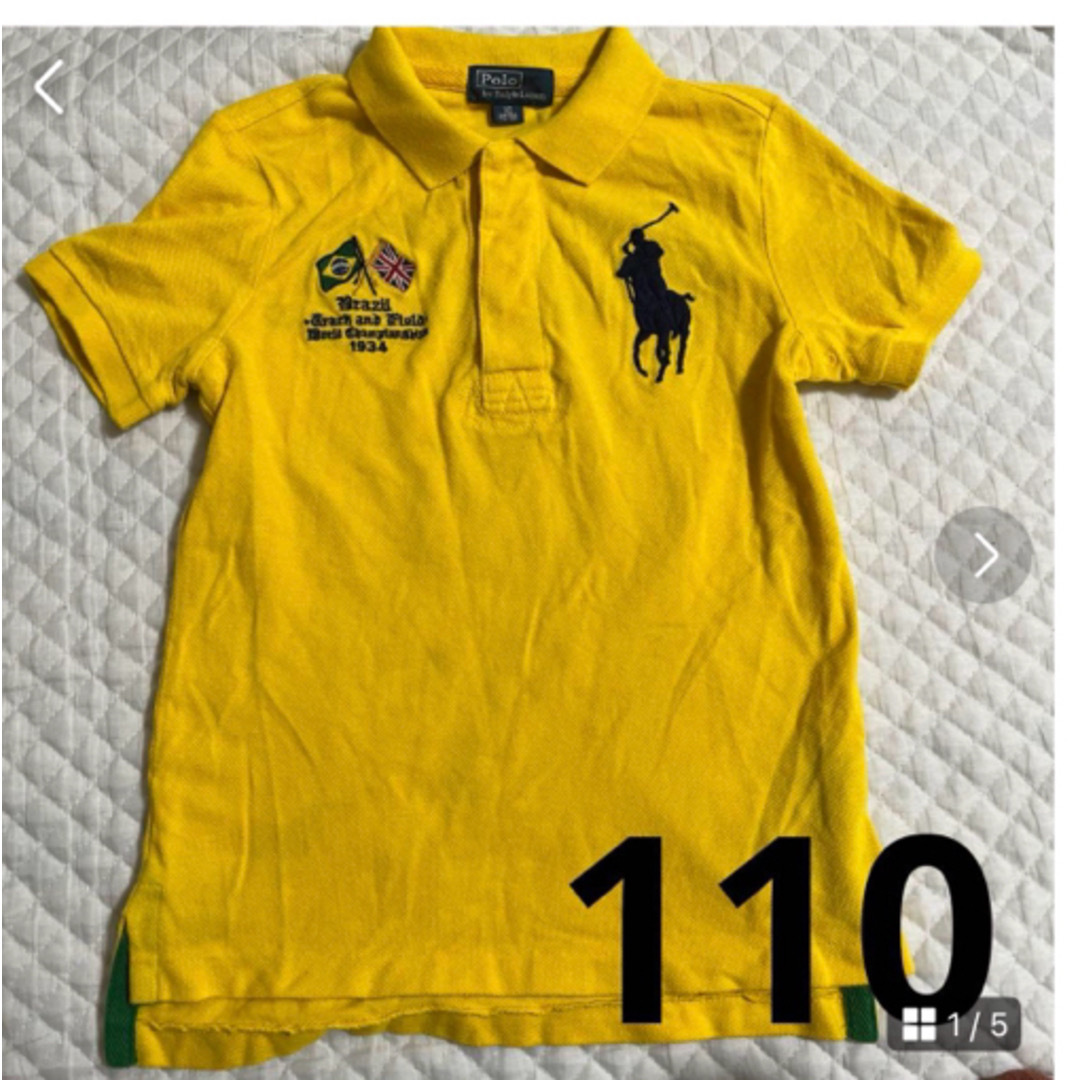 POLO RALPH LAUREN(ポロラルフローレン)のラルフローレン  半袖　110  黄色　ブラジル キッズ/ベビー/マタニティのキッズ服男の子用(90cm~)(Tシャツ/カットソー)の商品写真
