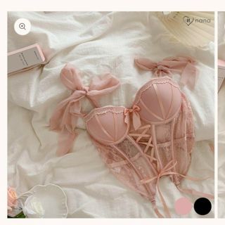 【！値下げ交渉受付中！】nana lingerie コルセット ブラ セット(ブラ&ショーツセット)