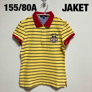 JAKET半袖　黄色ブラウス上着　XSサイズポロシャツ　綿 トップス夏服Tシャツ(Tシャツ(半袖/袖なし))