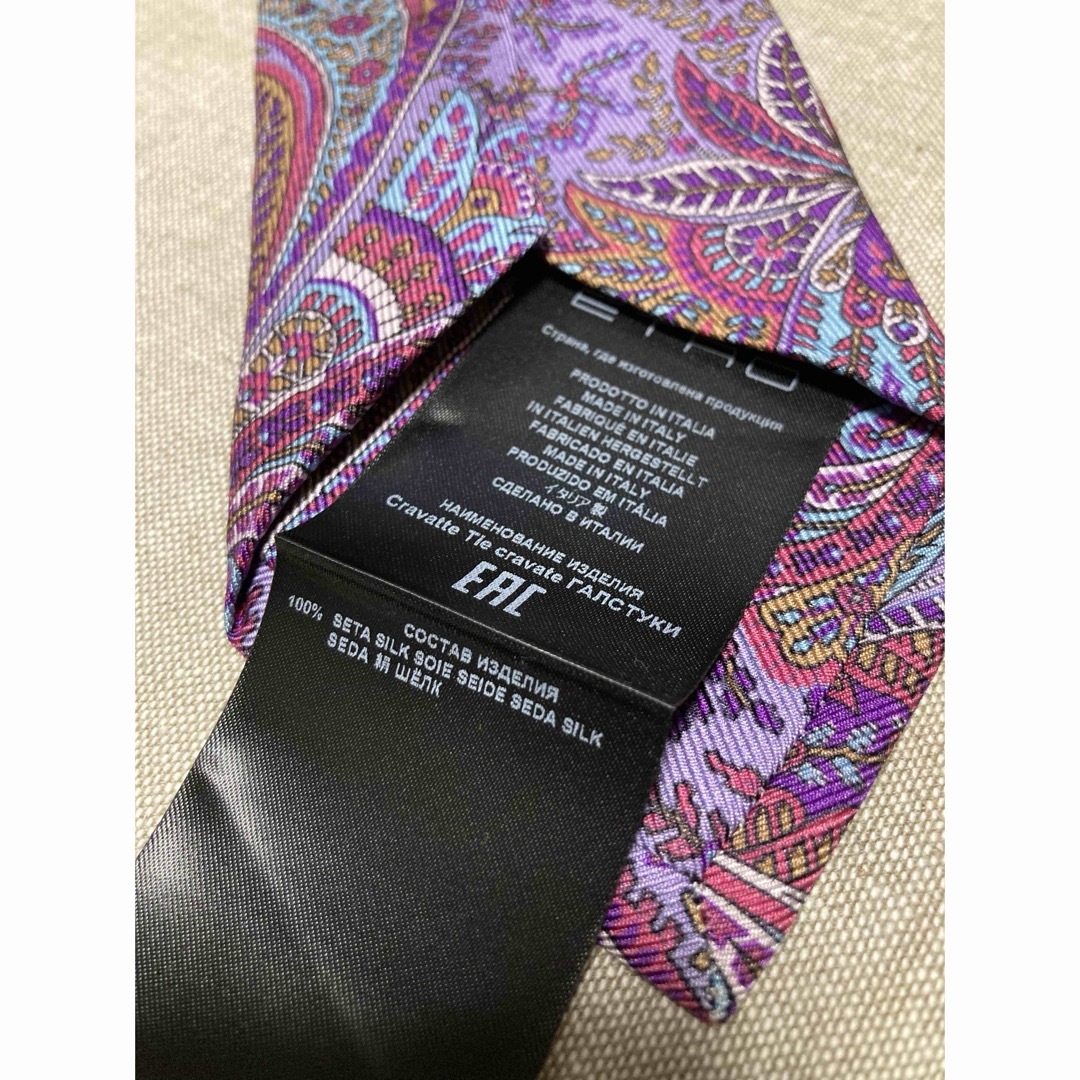 ETRO(エトロ)の【美品】ETRO／エトロ／シルクタイ／フローラル／ペイズリー／パープル／伊製 メンズのファッション小物(ネクタイ)の商品写真