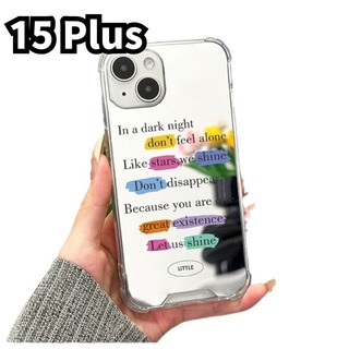 【残りわずか】スマホケース iPhone 15 Plus 春 鏡面 シルバー