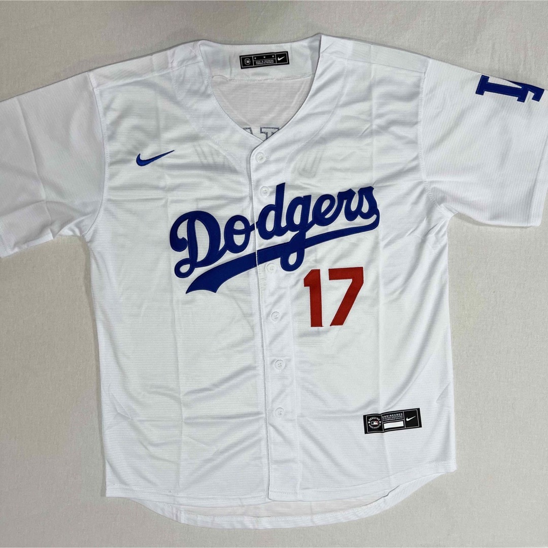 大谷翔平 ドジャース ユニフォーム 野球 MLB Dodgers ホワイト スポーツ/アウトドアの野球(応援グッズ)の商品写真